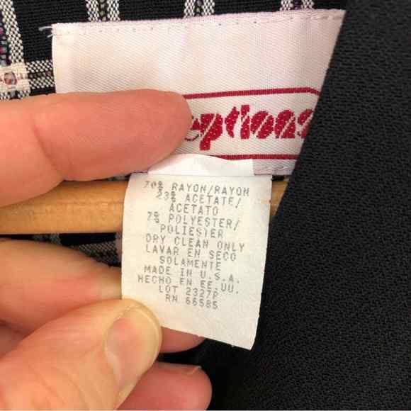 Vintage Petite Perceptions Black and Bright Pink Suit Dress Little Jacket 8P - Picture 9 of 13